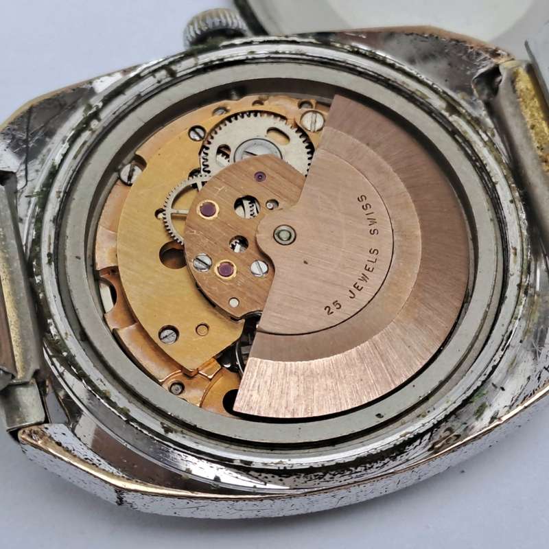 Vintage Men`s BUREN Automatic 25 Rubis Swiss Watch -Need Service -see more