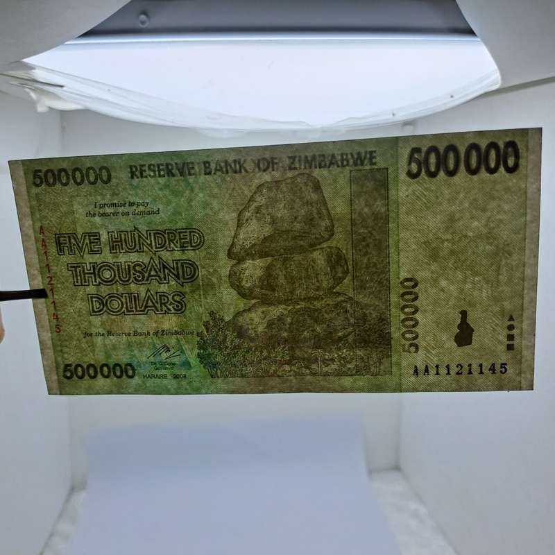 2008  Zimbabwe 500 000 Dollars
