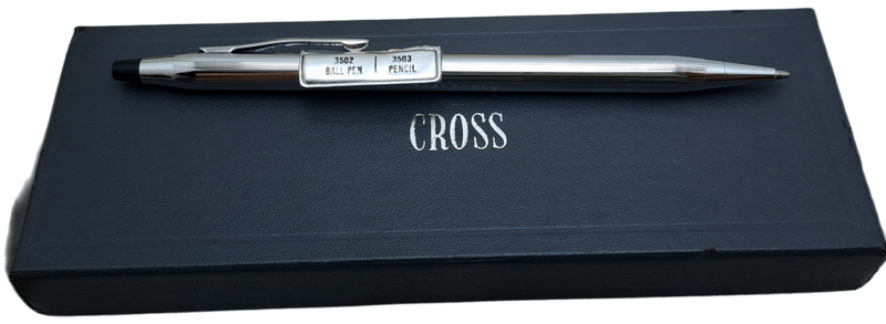 Pre-Owned Cross 3502 Ball Pen Lustrous Chrome -In Case -