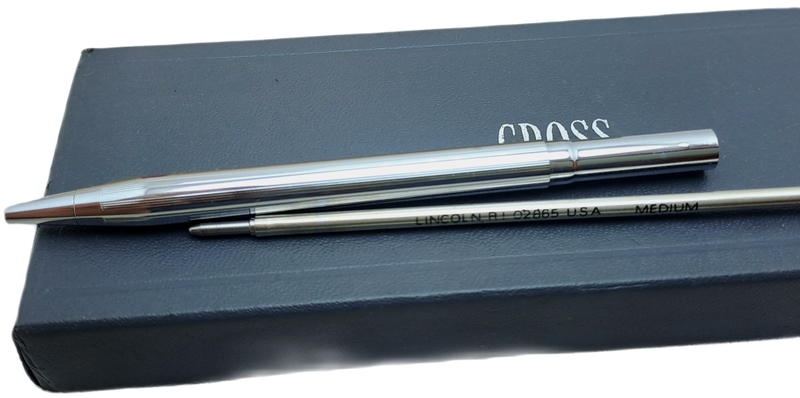 Pre-Owned Cross 3502 Ball Pen Lustrous Chrome -In Case -
