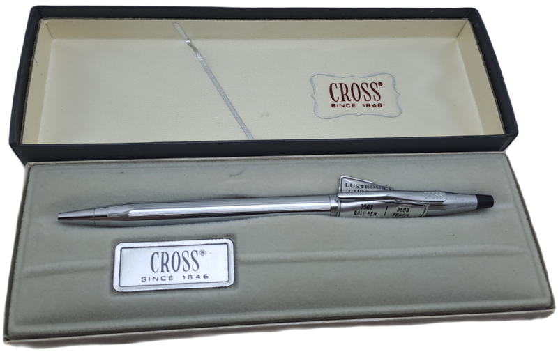 Pre-Owned Cross 3502 Ball Pen Lustrous Chrome -In Case -