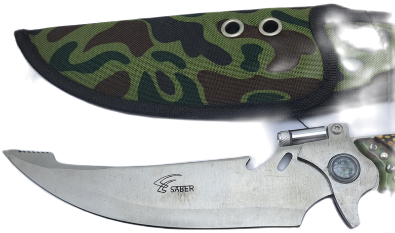 Pre-Owned USA Saber Survival Knife with Canvas Sheath