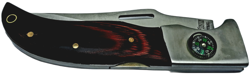 Pre-Owned Columbia Fujunjie USA Folding Knife with Canvas Sheath