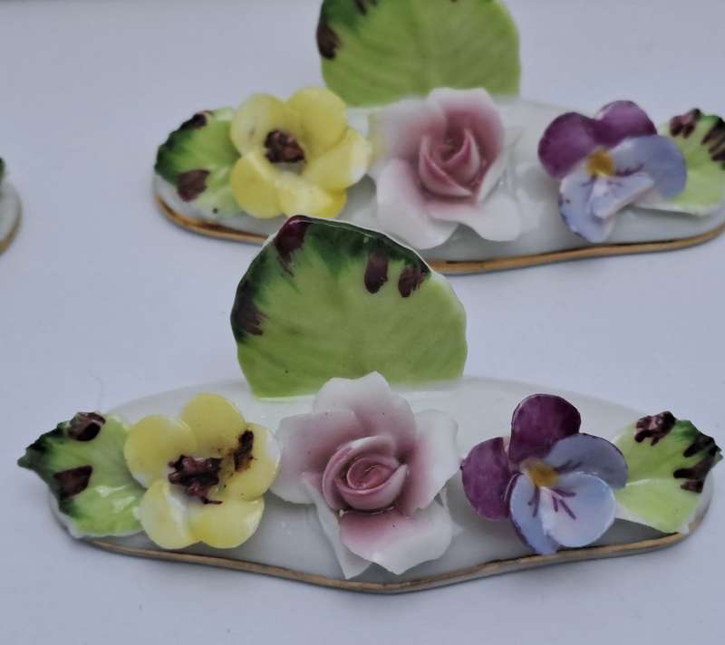 Vintage RoyaL Avon Bone China Hostess Name/Place Card Holders -In Original box