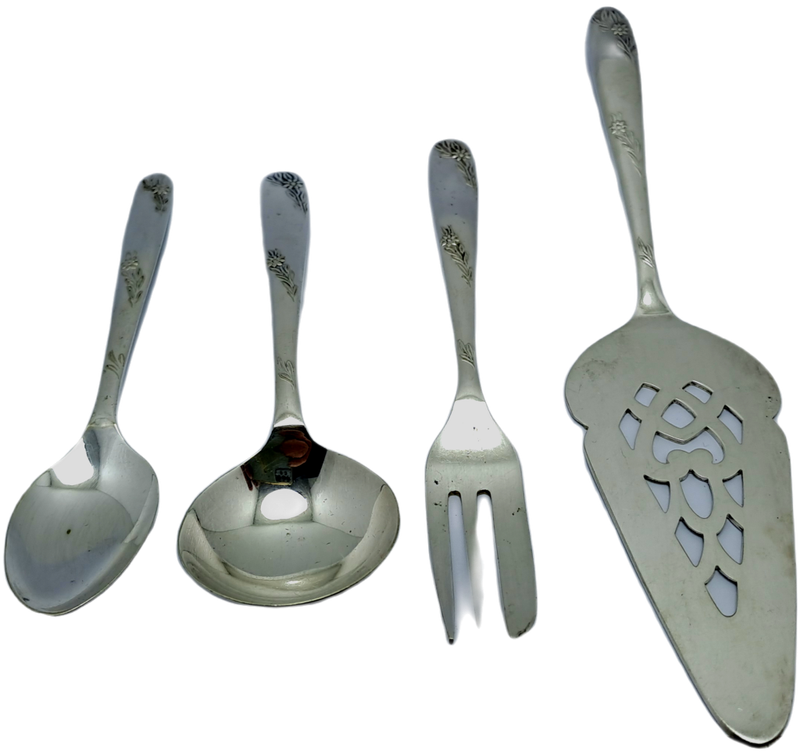 Vintage 13pc Angora Silver Plate Co.Ltd E.P.N.S Tea cutlery set -Boxed (One teaspoon Missing)
