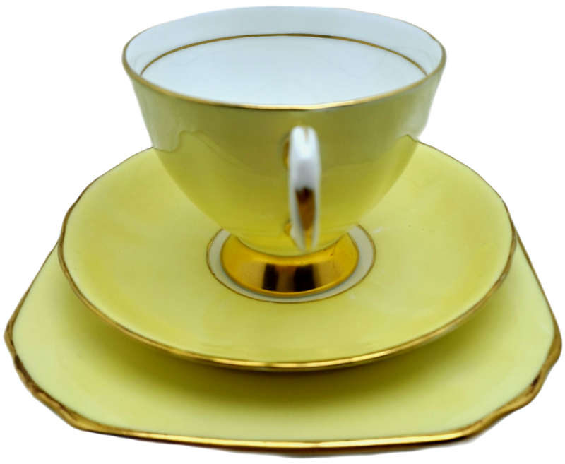 Vintage Royal TUSCAN Yellow Trio Fine English Bone China Pattern C8985 (2 Available)