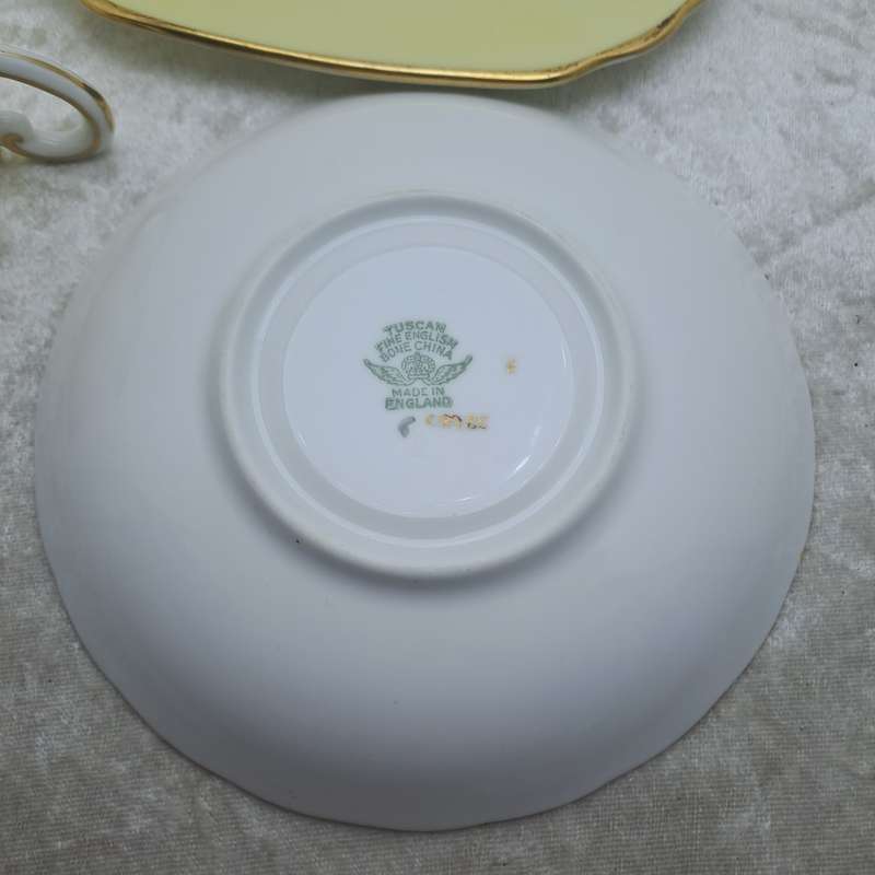 Vintage Royal TUSCAN Yellow Trio Fine English Bone China Pattern C8985 (2 Available)
