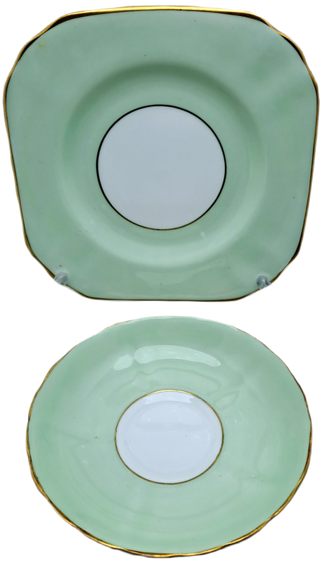 Vintage Royal TUSCAN Mint Green Trio Fine English Bone China Pattern C8984 (2 available)