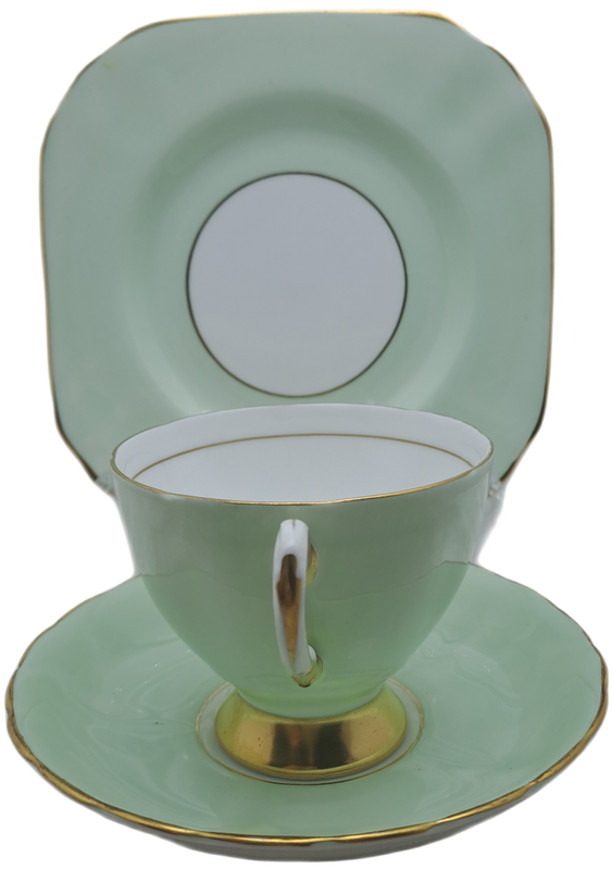 Vintage Royal TUSCAN Mint Green Trio Fine English Bone China Pattern C8984 (2 available)