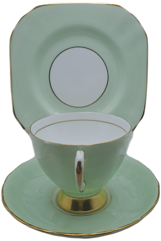 Vintage Royal TUSCAN Mint Green Trio Fine English Bone China Pattern C8984 (2 available)