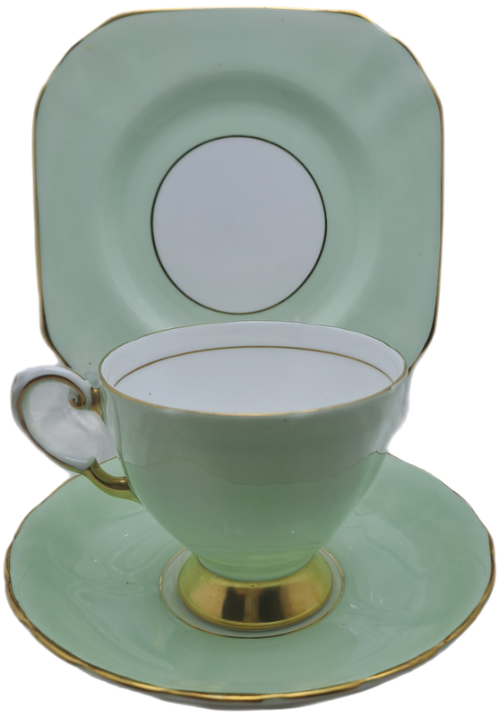 Vintage Royal TUSCAN Mint Green Trio Fine English Bone China Pattern C8984 (2 available)
