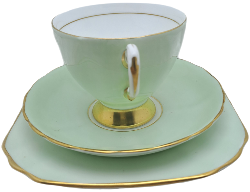 Vintage Royal TUSCAN Mint Green Trio Fine English Bone China Pattern C8984 (2 available)