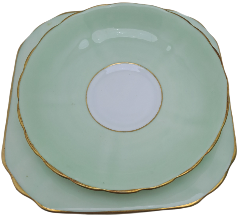 Vintage Royal TUSCAN Mint Green Trio Fine English Bone China Pattern C8984 (2 available)