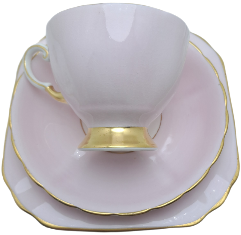 Vintage Royal TUSCAN Pastel Pink Trio Fine English Bone China Pattern C9013