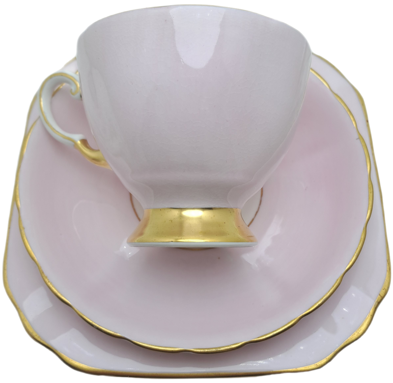 Vintage Royal TUSCAN Pastel Pink Trio Fine English Bone China Pattern C9013
