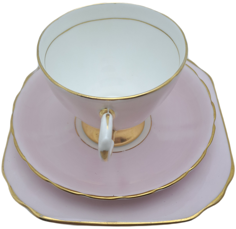 Vintage Royal TUSCAN Pastel Pink Trio Fine English Bone China Pattern C9013