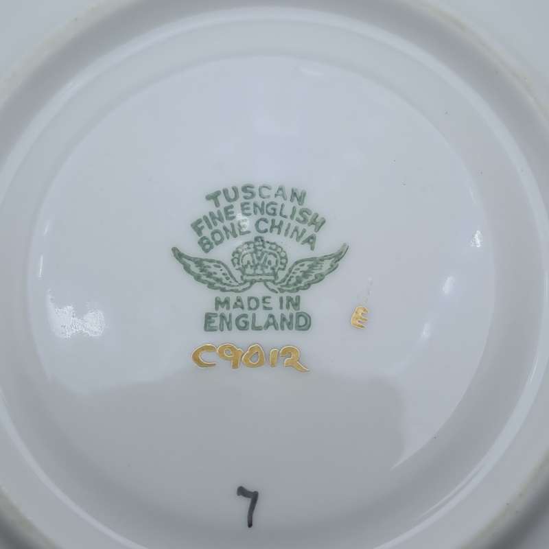 Vintage Royal TUSCAN Pale Blue Trio Fine English Bone China Pattern C9012
