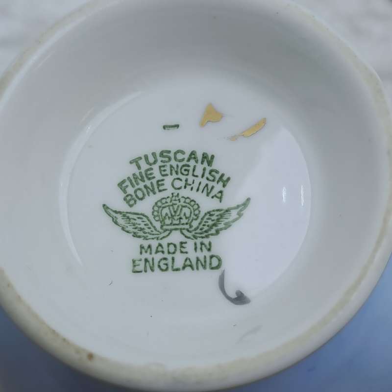Vintage Royal TUSCAN Pale Blue Trio Fine English Bone China Pattern C9012