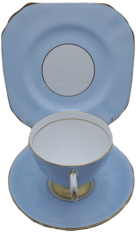 Vintage Royal TUSCAN Pale Blue Trio Fine English Bone China Pattern C9012