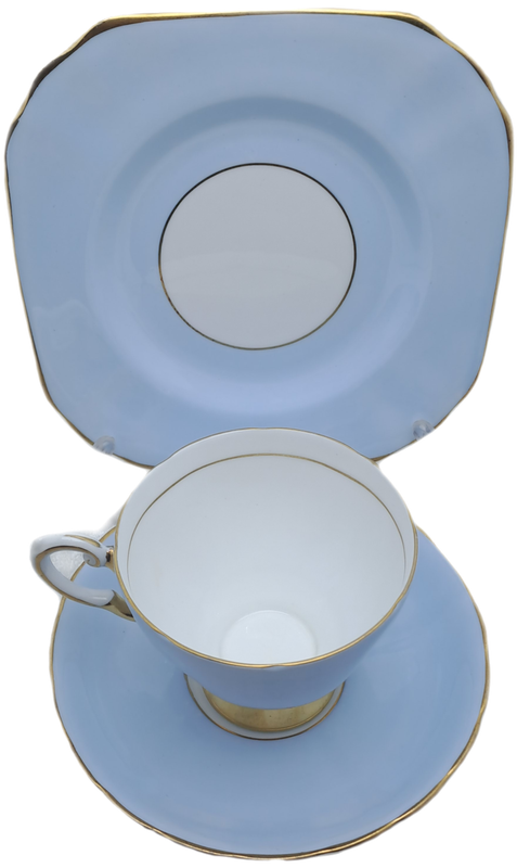 Vintage Royal TUSCAN Pale Blue Trio Fine English Bone China Pattern C9012