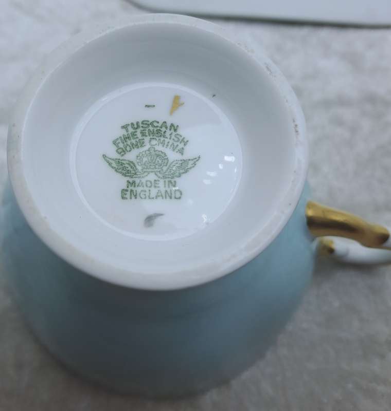 Vintage Royal TUSCAN Blue Color Trio Fine English Bone China Pattern C9151 (2 Available)