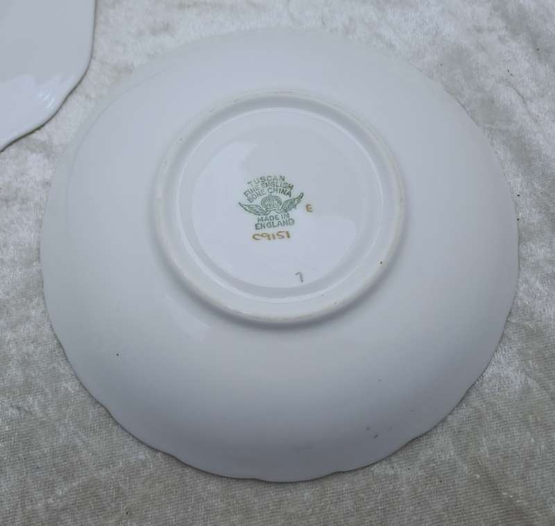 Vintage Royal TUSCAN Blue Color Trio Fine English Bone China Pattern C9151 (2 Available)