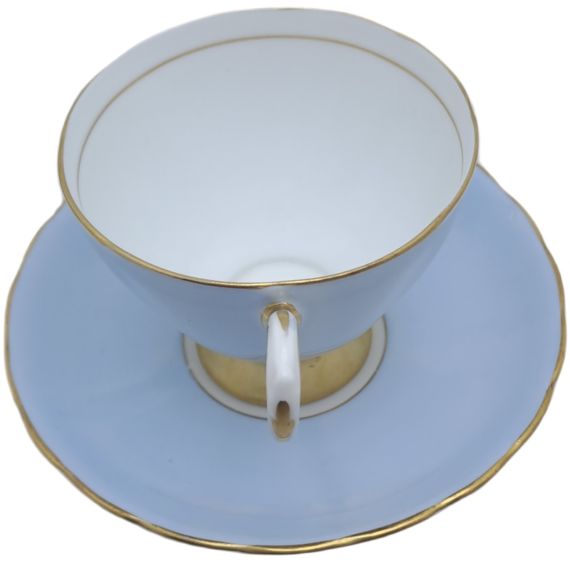 Vintage Royal TUSCAN Pale Blue Duo Fine English Bone China Pattern C9012