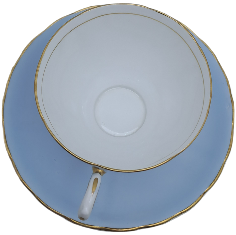 Vintage Royal TUSCAN Pale Blue Duo Fine English Bone China Pattern C9012