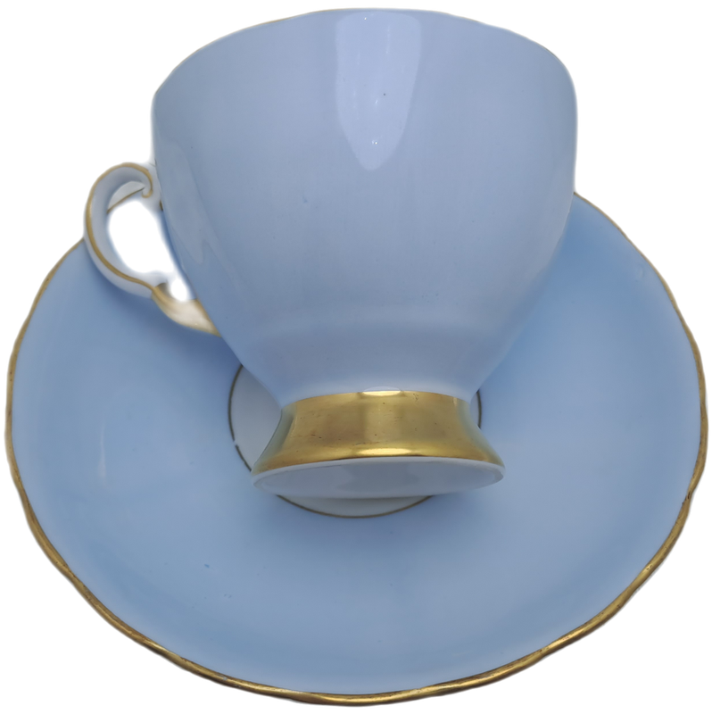 Vintage Royal TUSCAN Pale Blue Duo Fine English Bone China Pattern C9012