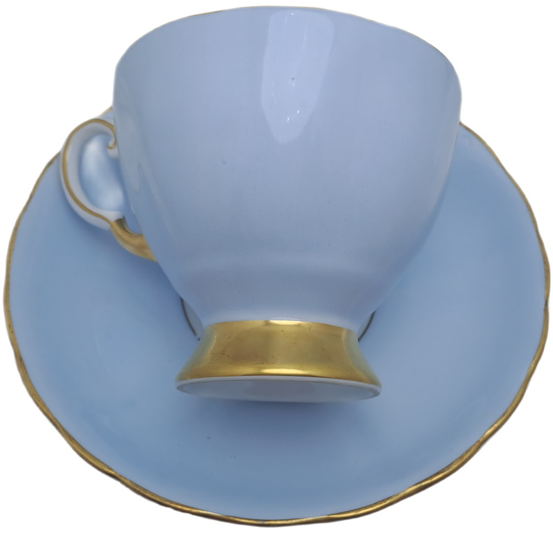 Vintage Royal TUSCAN Pale Blue Duo Fine English Bone China Pattern C9012