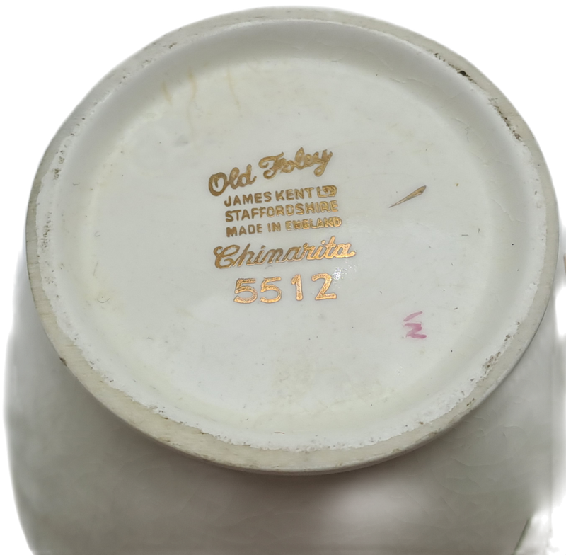 Vintage 1950`s OLD FOLEY CHINARITA 5512 Creamer-James Kent Ltd
