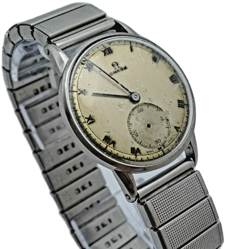 Vintage 1930`s Omega Windup watch -WORKING but needs Restoration 15 Jewels