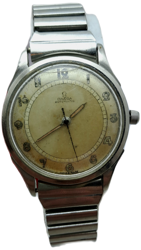 Vintage 1940`s Omega Bumper Automatic Mens watch-17 Jewels -WORKING but needs Restoration