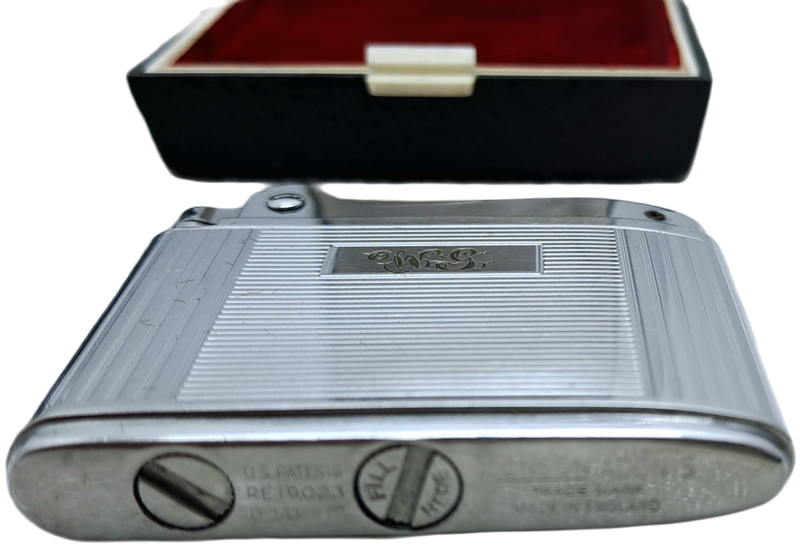 Vintage Cigarette Case with WW2 SAAF Badge and a Ronson Adonis Lighter