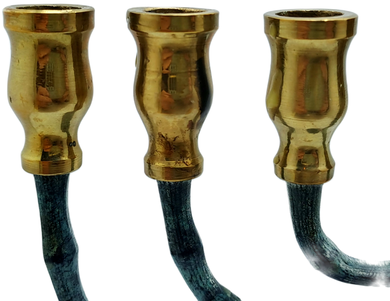 Vintage 7 Branch Menorah -Metal and Brass -14,5cm x 17cm x 6,7cm