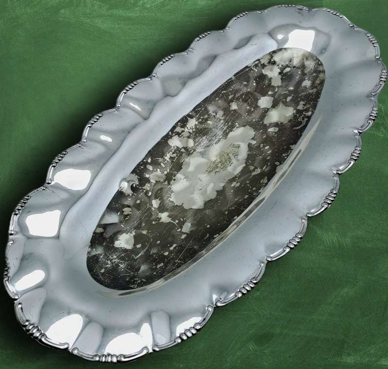 Vintage Silver plated  Tray 3cm high x 29,5cm x 15cm