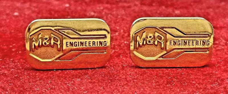 A Pair of Vintage M&R ENGINEERING Cufflinks - No Box