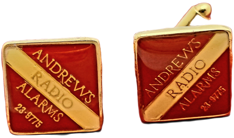 A Pair of Vintage Andrews Radio Alarms - Cufflinks - No Box