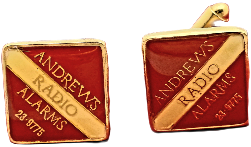 A Pair of Vintage Andrews Radio Alarms - Cufflinks - No Box