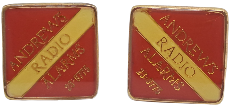 A Pair of Vintage Andrews Radio Alarms - Cufflinks - No Box