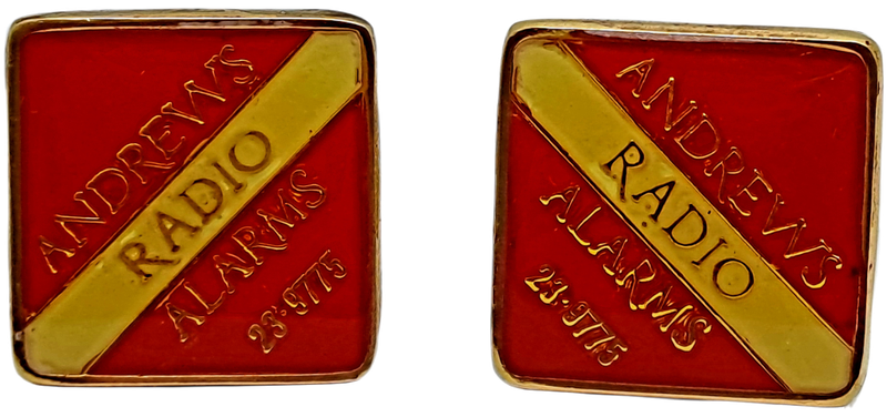 A Pair of Vintage Andrews Radio Alarms - Cufflinks - No Box