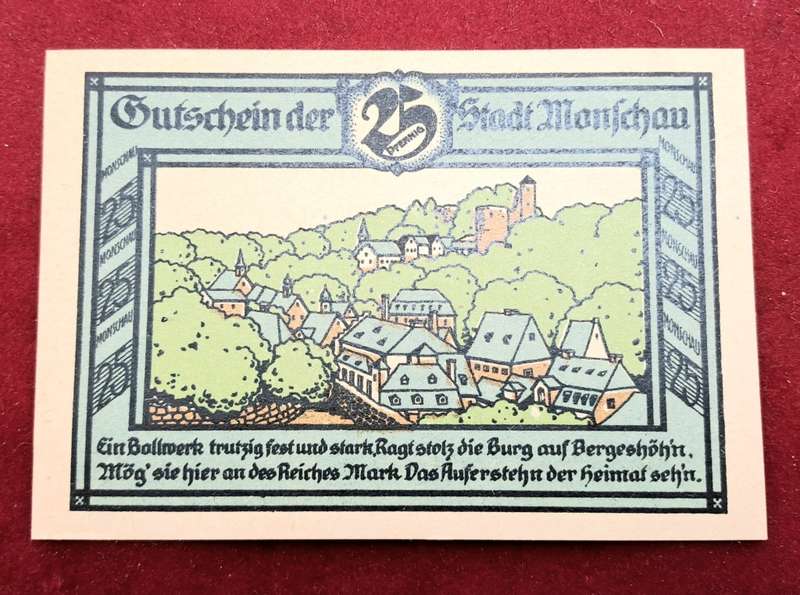 Germany 1921 German notgeld  Saxony, Prussian province of Mücheln, 25 Pfennig-UNC