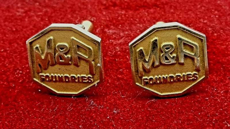 A Pair of Vintage M&R Foundries -24ct Plated Cufflinks  -No Box