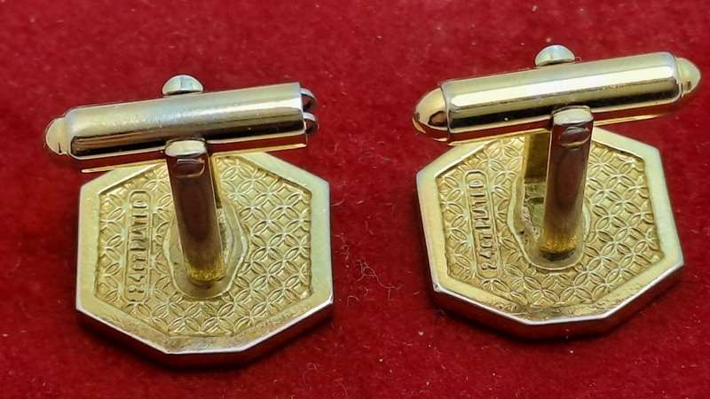 A Pair of Vintage M&R Foundries -24ct Plated Cufflinks  -No Box