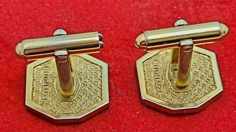A Pair of Vintage M&R Foundries -24ct Plated Cufflinks  -No Box