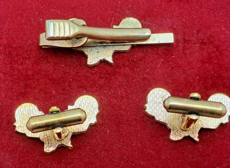 Vintage Old Car Cufflink -Tie Clip set -Boxed