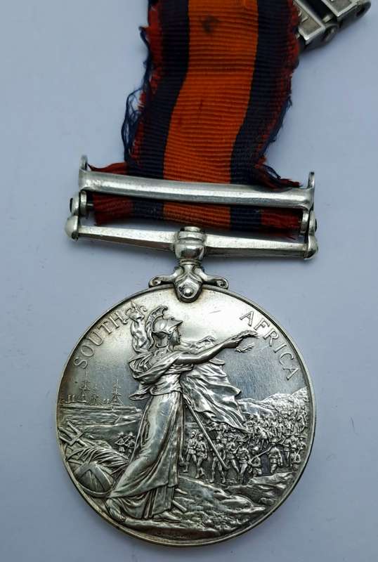Anglo Boer War Queens Medal -Cape Colony,1901 and 1902 Clasps No.1091  TPR:B.Getz. D.E.O.V.R