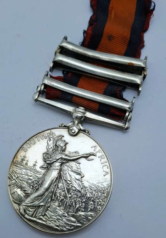 Anglo Boer War Queens Medal -Cape Colony,1901 and 1902 Clasps No.1091  TPR:B.Getz. D.E.O.V.R