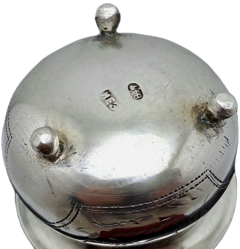 Hallmarked Antique 1904-1908 Kiev Imperial 84 Russian SILVER Salt Cellar