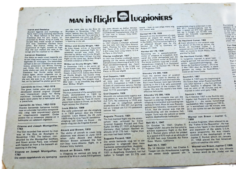 1970 Shell Commemorating Man In Flight Collection  15 of 16 Coins tokens on Card (No 1 missing)